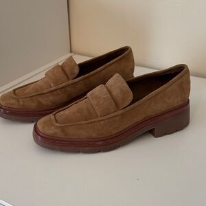 Vince Tan Suede Loafers